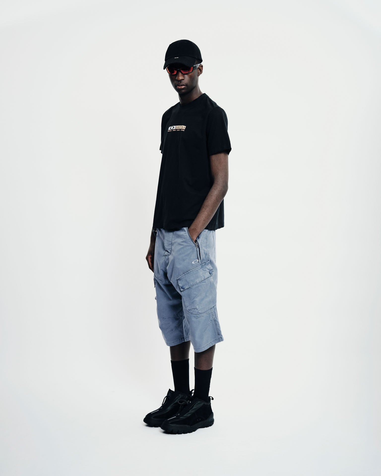 Shorts Oversized Piet + Oakley - Steel Blue