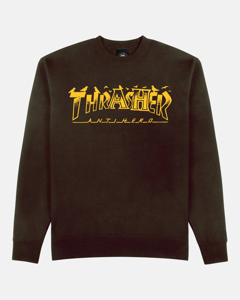 PIGEON MAG - CREWNECK - DARK CHOCOLATE - Four Street