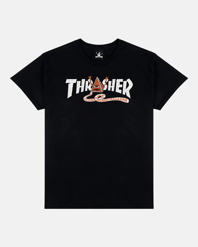 THRASHER X TOY MACHINE - PYRAMID - T-SHIRT - BLACK - Four Street