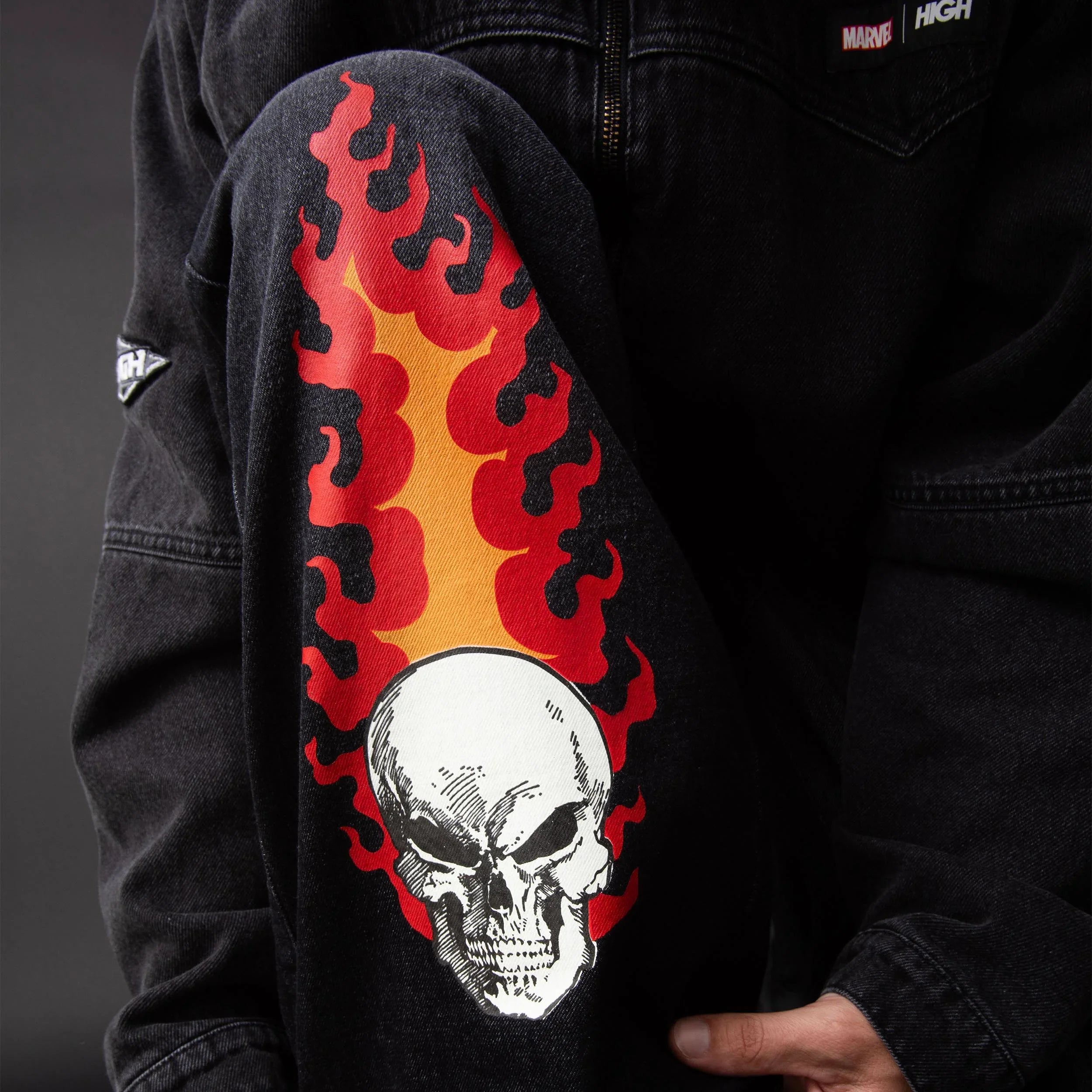Ghost Rider Jeans Pants Black - Four Street