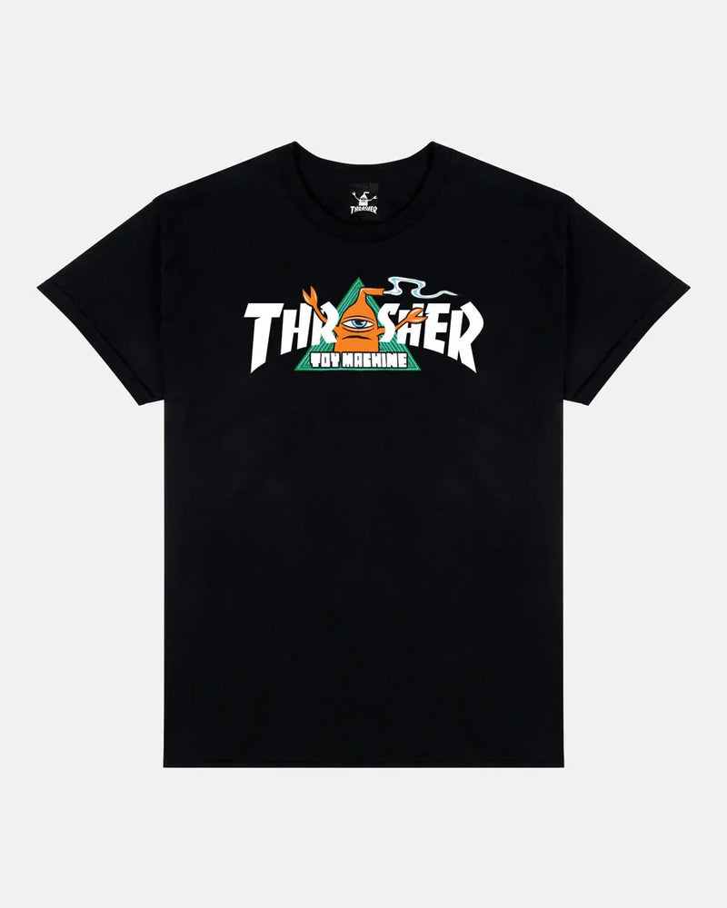 THRASHER X TOY MACHINE - VORTEX - T-SHIRT - BLACK - Four Street