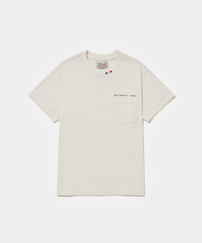 Piet + Peugeot Camiseta Logo - Bone White