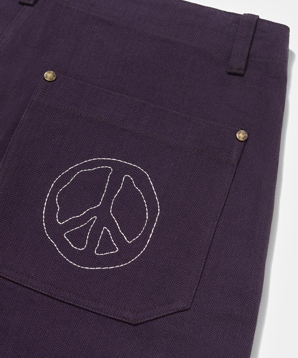 Selvedge Denim Pants - Purple - Four Street