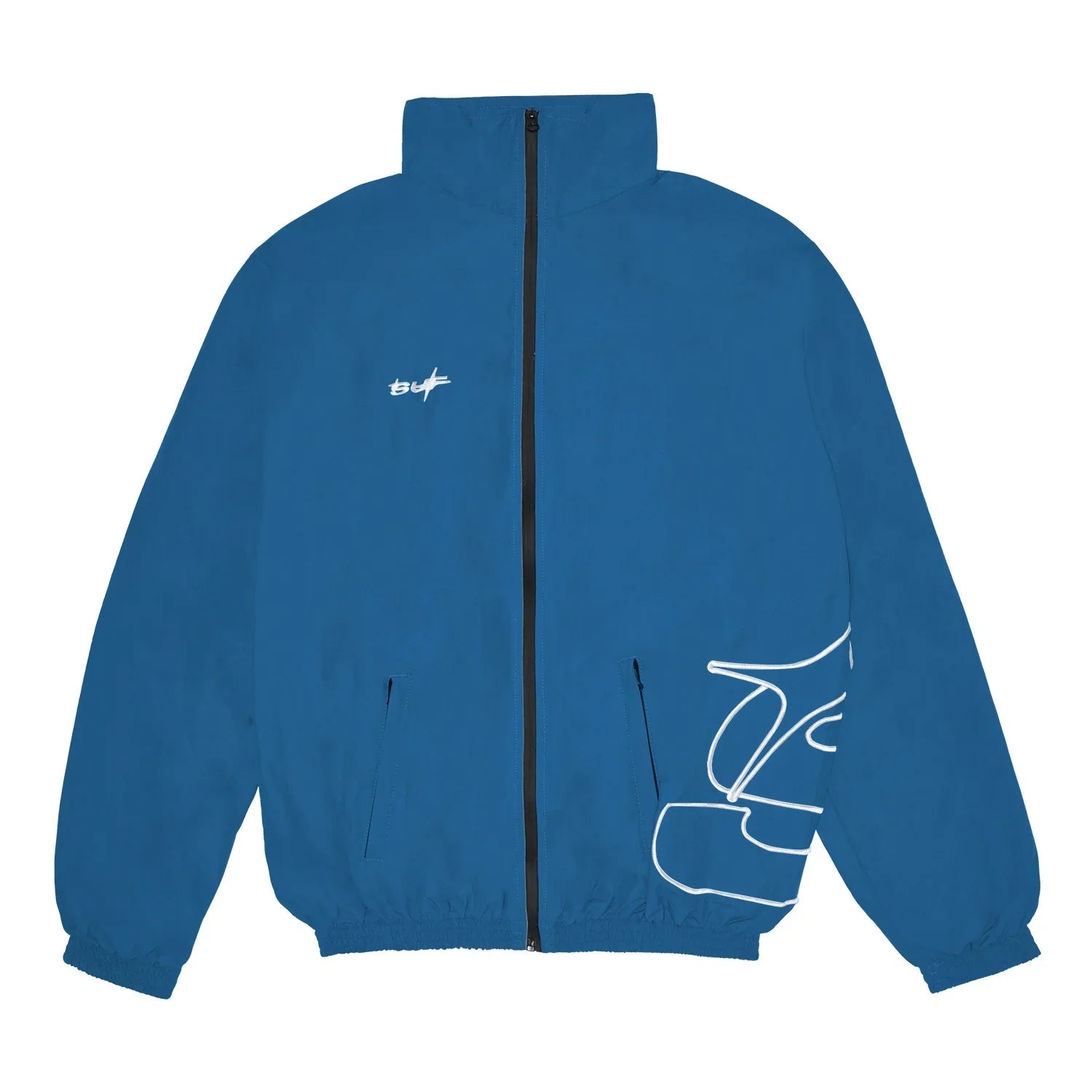 TRACK JACKET S STAR NAVY BLUE - Four Street